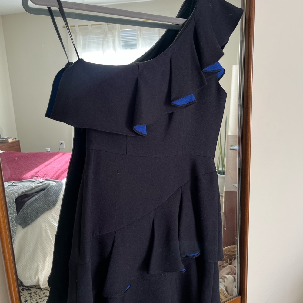BCBGMaxAzria Black Dress with Blue Accents